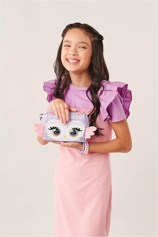 Purse Pets Print Perfect Owl - حقيبة حيوانات تفاعلية تحتوي على أكثر من 30 صوتًا وومضات وموسيقى ولعب، من 5 سنوات in Kuwait