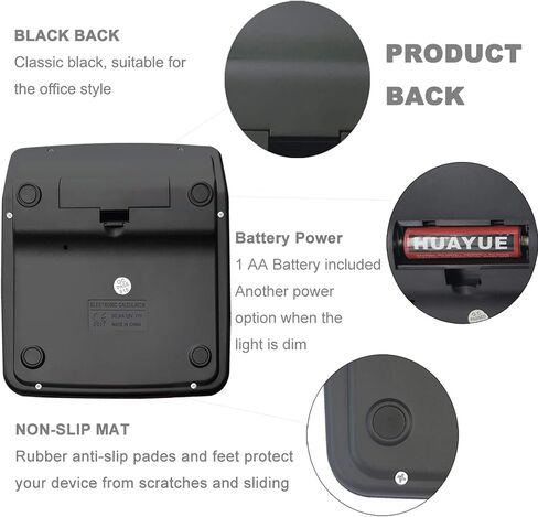 Calculators, BESTWYA 12-Digit Dual Power Handheld Desktop Calculator with Large LCD Display Big Sensitive Button … (5 Silver,New) in Kuwait