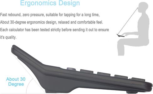 Calculators, BESTWYA 12-Digit Dual Power Handheld Desktop Calculator with Large LCD Display Big Sensitive Button … (5 Silver,New) in Kuwait