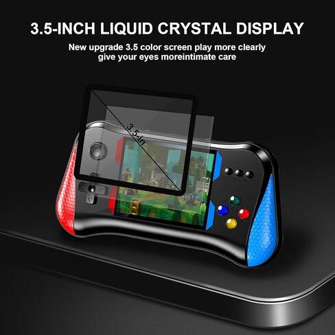 Retro Handheld Game Console X7M with 3.5-inch Screen, 2-Player Mode, TV Connectivity, and 500 Built-in Classics – Classic Fun for All Age (Black) in Kuwait