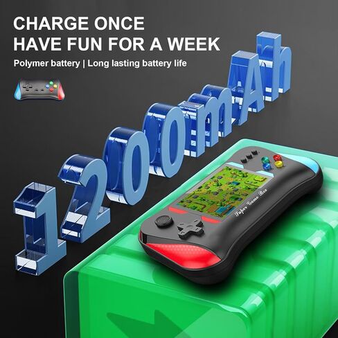 Retro Handheld Game Console X7M with 3.5-inch Screen, 2-Player Mode, TV Connectivity, and 500 Built-in Classics – Classic Fun for All Age (Black) in Kuwait