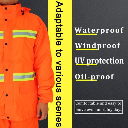Rain Gear for Men Waterproof High Visibility Reflective Heavy Duty Outdoor All-Sport Work in Saudi Arabia