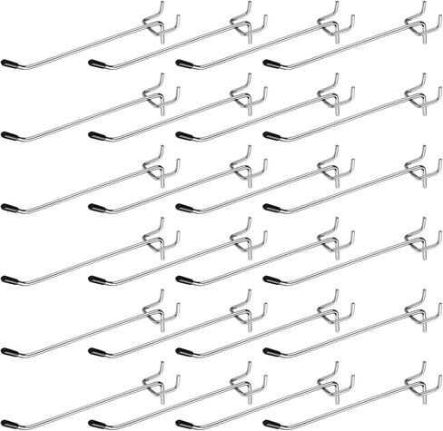 50 قطعة من خطافات PegBoard المعدنية مقاس 6 بوصة مع أطراف مطاطية، وخطاطيف لوح ربط شديدة التحمل للتعليق، وخطاطيف جدار ربط تناسب لوحة Pegboard مقاس 1/8 بوصة، ومجموعة خطافات العرض لأدوات المرآب وتخزين المتجر in Saudi Arabia