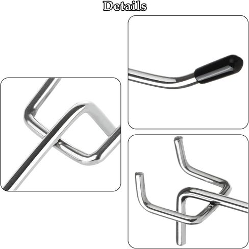 50 قطعة من خطافات PegBoard المعدنية مقاس 6 بوصة مع أطراف مطاطية، وخطاطيف لوح ربط شديدة التحمل للتعليق، وخطاطيف جدار ربط تناسب لوحة Pegboard مقاس 1/8 بوصة، ومجموعة خطافات العرض لأدوات المرآب وتخزين المتجر in Saudi Arabia