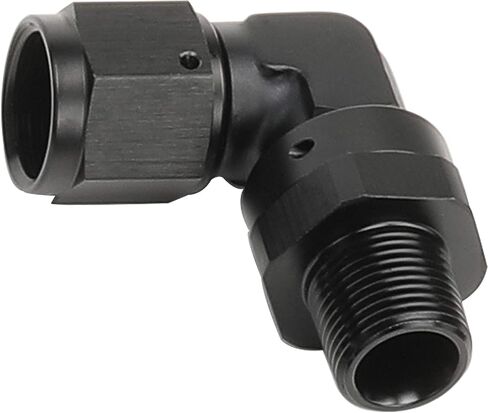 AC PERFORMANCE Black Aluminum 90 degree -6 AN AN6 Female To 1/4" NPT Male Swivel Adapter Fitting in Saudi Arabia