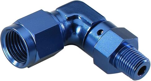 AC PERFORMANCE Black Aluminum 90 degree -6 AN AN6 Female To 1/4" NPT Male Swivel Adapter Fitting in Saudi Arabia