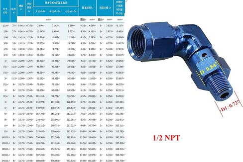 AC PERFORMANCE Black Aluminum 90 degree -6 AN AN6 Female To 1/4" NPT Male Swivel Adapter Fitting in Saudi Arabia