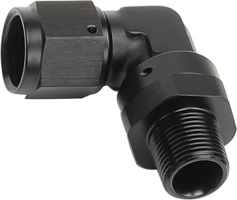 AC PERFORMANCE Black Aluminum 90 degree -6 AN AN6 Female To 1/4" NPT Male Swivel Adapter Fitting in Saudi Arabia