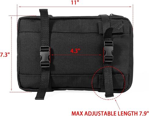 MOTO4U Front Fender Tool Bag,Motorcycle Tool Bag for Dirt Bike,Unviersal Motorcycle Fork Bag and Motorcycle Handlebar Bag with snaps,Sturdy MX Front Fender Tool Bag Easy to Install（Black） in Saudi Arabia
