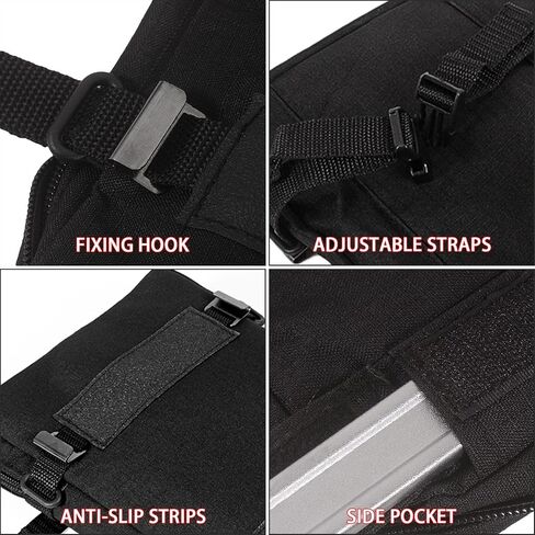 MOTO4U Front Fender Tool Bag,Motorcycle Tool Bag for Dirt Bike,Unviersal Motorcycle Fork Bag and Motorcycle Handlebar Bag with snaps,Sturdy MX Front Fender Tool Bag Easy to Install（Black） in Saudi Arabia