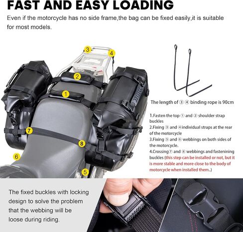 WILD HEART Motorcycle Saddlebags Waterproof Motorcycle Side Saddlebags Pannier Bag Trunk Motorcycle Accessory in Saudi Arabia