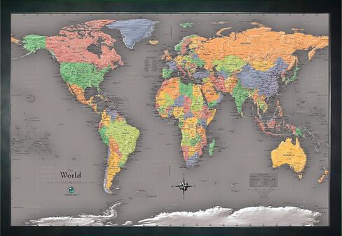 Homemagnetics 37 x 25 Modern USA Magnetic Map in Saudi Arabia