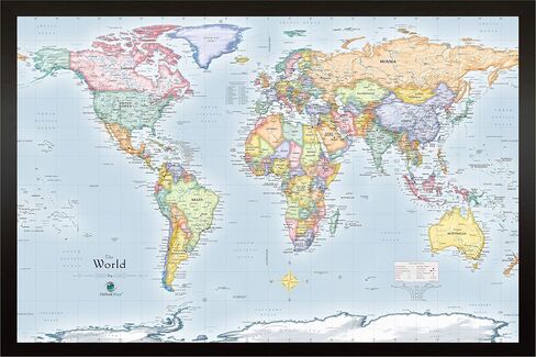 Homemagnetics 37 x 25 Modern USA Magnetic Map in Saudi Arabia