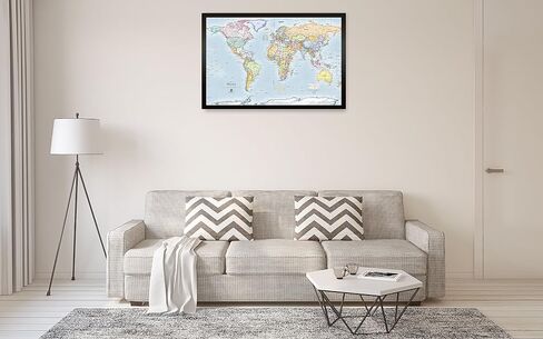 Homemagnetics 37 x 25 Modern USA Magnetic Map in Saudi Arabia