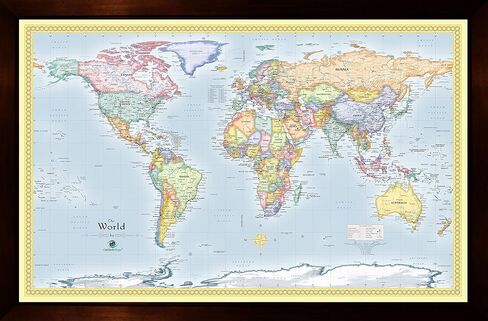 Homemagnetics 37 x 25 Modern USA Magnetic Map in Saudi Arabia