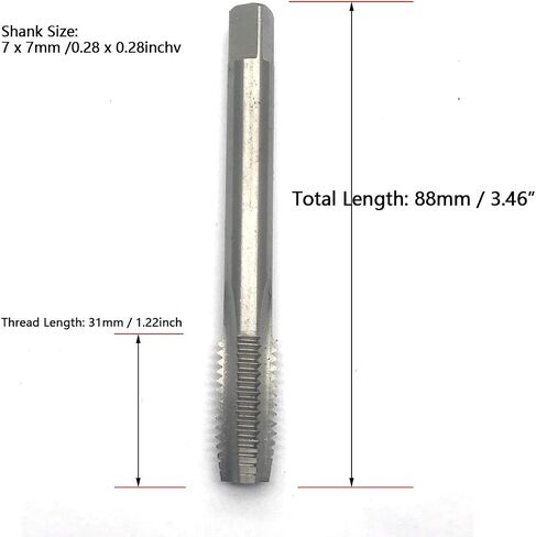 NGe Metric Tap M12 x 1.5mm Pitch H2 Left Hand Thread Plug Tap HSS Threading Machine Electric Drill Tap （M12 x 1.5mm,Fine teeth） in Saudi Arabia