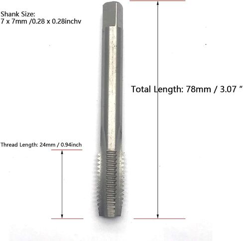 NGe Metric Tap M12 x 1.5mm Pitch H2 Left Hand Thread Plug Tap HSS Threading Machine Electric Drill Tap （M12 x 1.5mm,Fine teeth） in Saudi Arabia