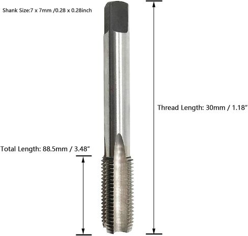 NGe Metric Tap M12 x 1.5mm Pitch H2 Left Hand Thread Plug Tap HSS Threading Machine Electric Drill Tap （M12 x 1.5mm,Fine teeth） in Saudi Arabia