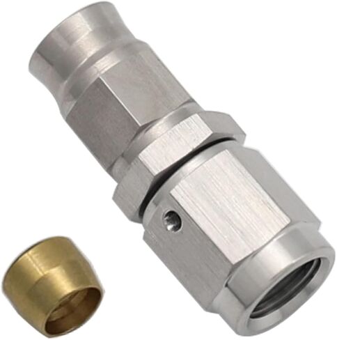 KRD PERFORMANCE Stainless Steel Straight Brake Clutch Fitting 3AN 3/8" x 24 Swivel Female Thread to AN3 PTFE Braided Hose End For Teflon Hose in Saudi Arabia