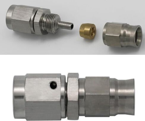 KRD PERFORMANCE Stainless Steel Straight Brake Clutch Fitting 3AN 3/8" x 24 Swivel Female Thread to AN3 PTFE Braided Hose End For Teflon Hose in Saudi Arabia