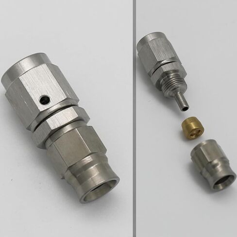 KRD PERFORMANCE Stainless Steel Straight Brake Clutch Fitting 3AN 3/8" x 24 Swivel Female Thread to AN3 PTFE Braided Hose End For Teflon Hose in Saudi Arabia