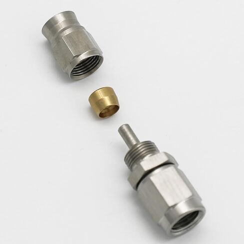 KRD PERFORMANCE Stainless Steel Straight Brake Clutch Fitting 3AN 3/8" x 24 Swivel Female Thread to AN3 PTFE Braided Hose End For Teflon Hose in Saudi Arabia