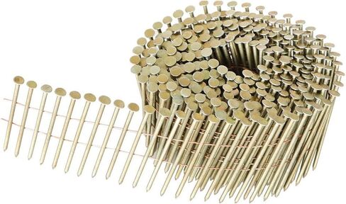 مسامير جانبية 2-1/2 بوصة × 0.09 بوصة ملف أسلاك مجمعة 15 درجة، ساق حلقية، طلاء طلاء من الراتنج عدد 3600 in Kuwait