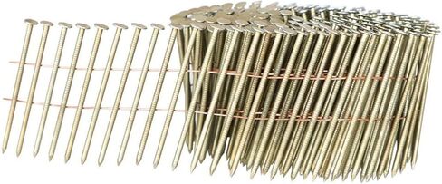 مسامير جانبية 2-1/2 بوصة × 0.09 بوصة ملف أسلاك مجمعة 15 درجة، ساق حلقية، طلاء طلاء من الراتنج عدد 3600 in Kuwait