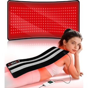 Red Light Therapy Mat 29.3" x 13", 330 LEDs Medical-Grade TPU Red Light Therapy Pad, 660nm&850nm Infrared Light Therapy for Body Pain Relief (Black) in Saudi Arabia