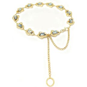 Women's Chain Belt Adjustable Rhinestone Metal Waist Belts for Women Ladies Chain Belt for Dresses in Saudi Arabia