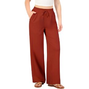 JEKAOYI Palazzo Pants for Women Casual Wide Leg Elastic High Waist Lounge Pants Travel Beach Outfits in Kuwait