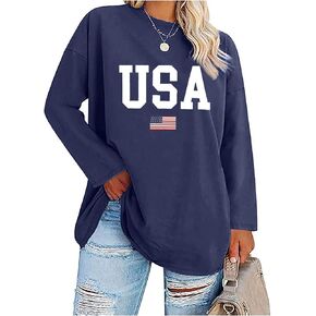 Plus Size 4th of July Tshirt Women 250 Anniversary USA Shirt American Flag Graphic Tees Casual Loose Patriotic Tops in Kuwait