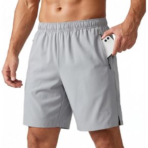 ANTA Men’s 7" Running Shorts Quick Dry Athletic Gym Shorts with Zipper Pocket 4-Way Stretch Reflective Adjustable Waist in Saudi Arabia
