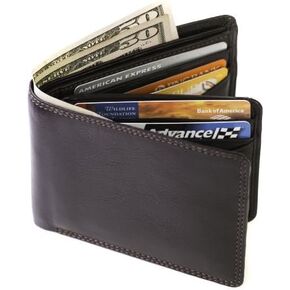 Visconti Heritage 17 Bifold Mens Soft Leather ID Card Case Wallet Brown in Saudi Arabia