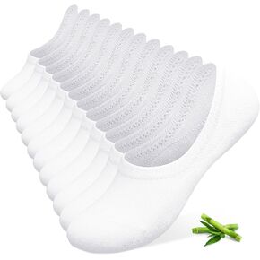 FALARY 6 Pairs No Show Socks Womens Bamboo Viscose Invisible Thin Low Cut Ankle Socks for Men With Non-Slip Silicone Stripes in Saudi Arabia