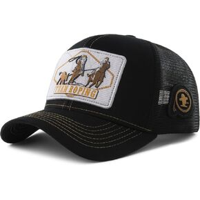 Sacudido's Western Rodeo Cap | Team Roping, Team Penning & Ranch Sorting | 6 Panel High Crown Cowboy | Adjustable Men Women in Saudi Arabia