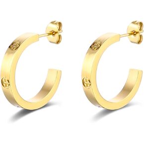 18K Gold Plated Cross Earrings - Zircon Silver Earrings, Suitable for Low Allergy Women's Jewelry Gifts in Saudi Arabia