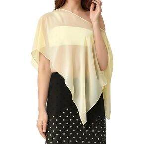 Women's Sexy Sheer Poncho Top Lightweight See Through Shawl Shrug Cape Top Summer Mesh Off Shoulder Beach Cover Ups in Kuwait