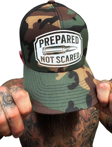 The Drive Clothing "Prepared Hat for Men & Women | Funny Offensive Fitted Baseball Cap | Structured Streetwear Trucker Hat | Bold Statement Urban Casual Headwear | Green Camo in Saudi Arabia