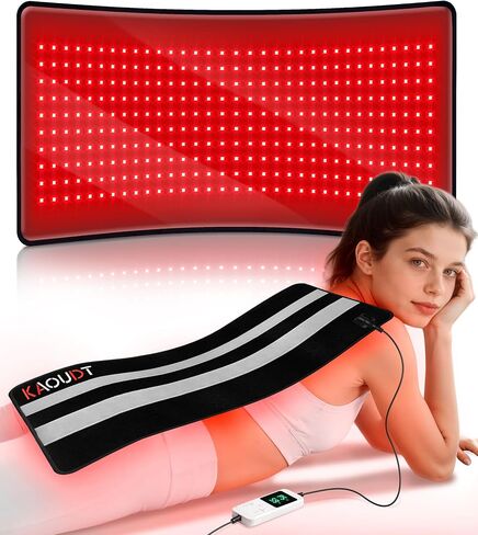 Red Light Therapy Mat 29.3" x 13", 330 LEDs Medical-Grade TPU Red Light Therapy Pad, 660nm&850nm Infrared Light Therapy for Body Pain Relief (Black) in Saudi Arabia
