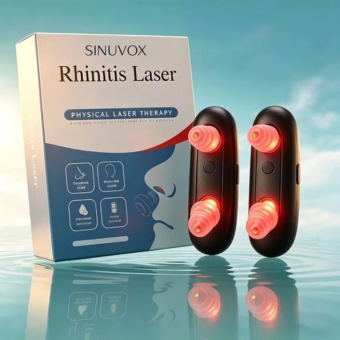 Sinuvox Red Therapy for Nasal Passages 660, Portable USB Rechargeable Nose Comfort Device, 10-Minute Daily Use, Compact Travel-Friendly Design for Home & On-The-Go Routine (1) in Kuwait
