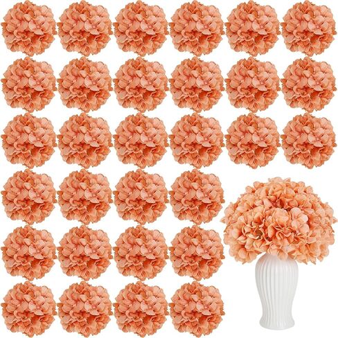 64 PCS Hydrangea Artificial Flowers - Faux Hydrangeas Full Realistic Silk Flowers Heads with Stems for Wedding Centerpiece Home Garden Baby Shower Party Decoration (Green) in Saudi Arabia