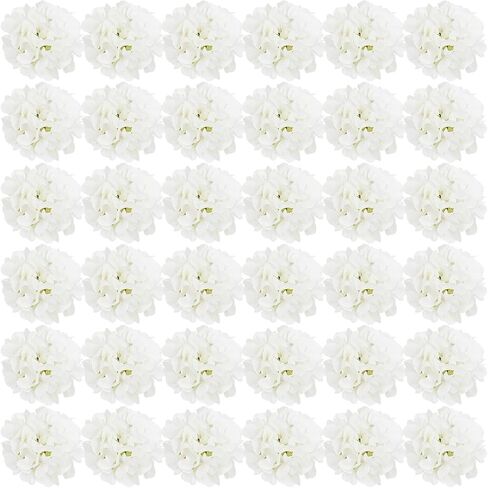 64 PCS Hydrangea Artificial Flowers - Faux Hydrangeas Full Realistic Silk Flowers Heads with Stems for Wedding Centerpiece Home Garden Baby Shower Party Decoration (Green) in Saudi Arabia
