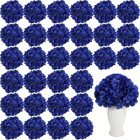 64 PCS Hydrangea Artificial Flowers - Faux Hydrangeas Full Realistic Silk Flowers Heads with Stems for Wedding Centerpiece Home Garden Baby Shower Party Decoration (Green) in Saudi Arabia