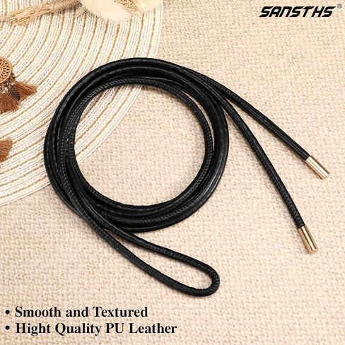 SANSTHS Rope Belts for Women Adjustable Waist Thin Belt for Dresses Coats and Pants with Silver Buckle in Kuwait