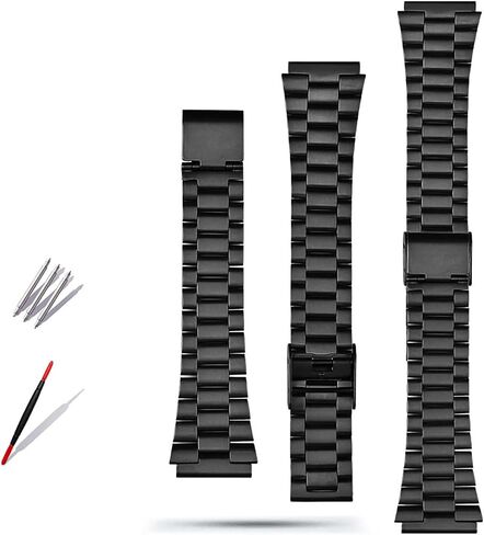 18 مللي متر حزام ساعة من الفولاذ المقاوم للصدأ لـ Casio AE1200 1300 A159/A158/A105/A168/A169 AE1200/1300/AE500W أشرطة معدنية صغيرة مربعة الشكل in Kuwait
