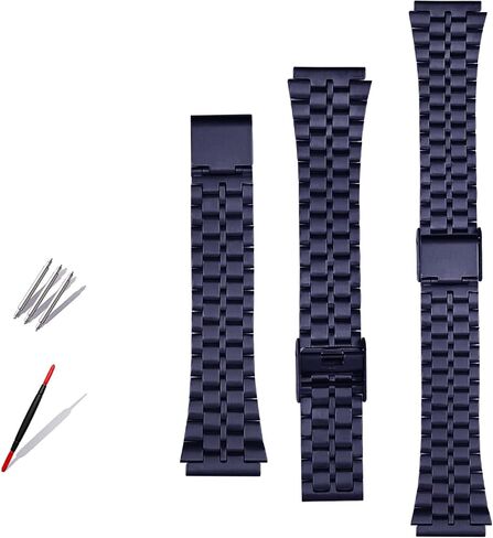 18 مللي متر حزام ساعة من الفولاذ المقاوم للصدأ لـ Casio AE1200 1300 A159/A158/A105/A168/A169 AE1200/1300/AE500W أشرطة معدنية صغيرة مربعة الشكل in Kuwait