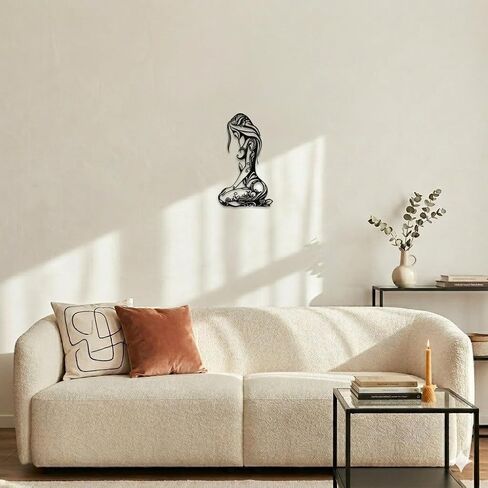 Modern Minimalist Black Abstract Metal Wall Art & Unique Wall Decor, Metal Wall Sculptures for Living Room, Bedroom, Bathroom, Home, Office in Saudi Arabia