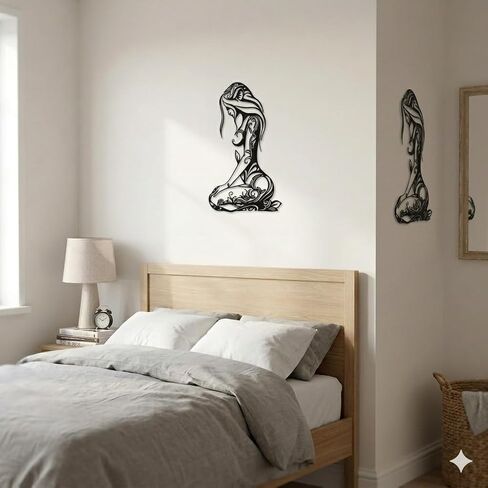 Modern Minimalist Black Abstract Metal Wall Art & Unique Wall Decor, Metal Wall Sculptures for Living Room, Bedroom, Bathroom, Home, Office in Saudi Arabia