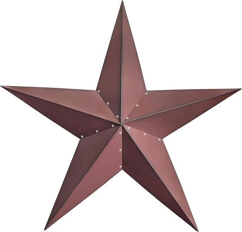 JoyEvy 58" Large Barn Star Wall Decor,Metal Red Stars Rustic Vintage Western Country Farmhouse Home Indoor or Outdoor Wall Decoration,Texas Stars for House Art Décor in Saudi Arabia